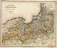 Карта Западной и Восточной Прусии,  1847 г.