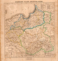 Карта Пруссии и русской Польши. 1855 г.